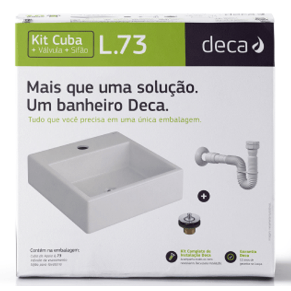 Cuba de Apoio com Sifão Plástico e Válvula L73 Branca Deca
