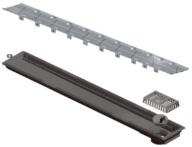 Ralo oculto: como esse item melhora o design do seu banheiro 4 Ralo Linear c Tampa Oculta 75cm Versatile Elleve 1749412