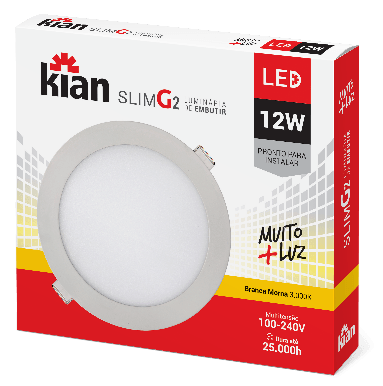 7 dicas para deixar a sua casa sustentável 10 Luminaria de Embutir Kian Redondo LED Slim Alt 2cm Comp 168cm 12W 3000K Amarela 1623214