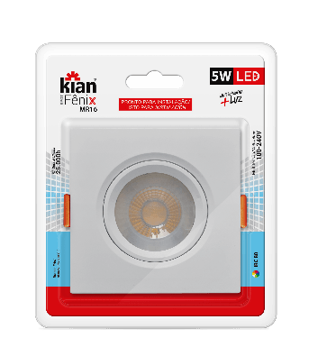 Veja como iluminar sanca de gesso 13 Luminaria Spot Kian MR16 Quadrado LED Fenix II Alt 45cm Comp 95cm Larg 95cm 5W 6000K Branca 1623532
