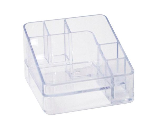 Organizador de cosmeticos compacto com 6 divisorias cristal PROTÊA