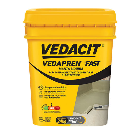 O que é manta para jardim? Descubra tudo para usá-la! 9 Manta liquida Vedapren Fast 24kg branco Vedacit 1250183