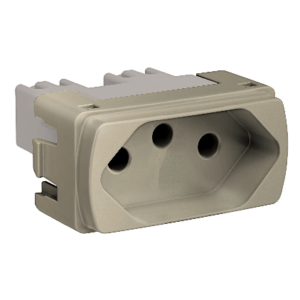 Módulo Tomada Br 2p T 20a 250v 1m Dourado Miluz Schneider