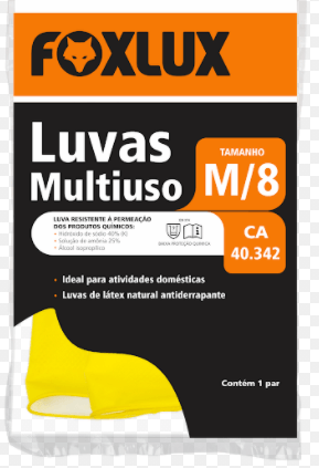Luvas Multiuso Látex M Com Antiderrapante Foxlux