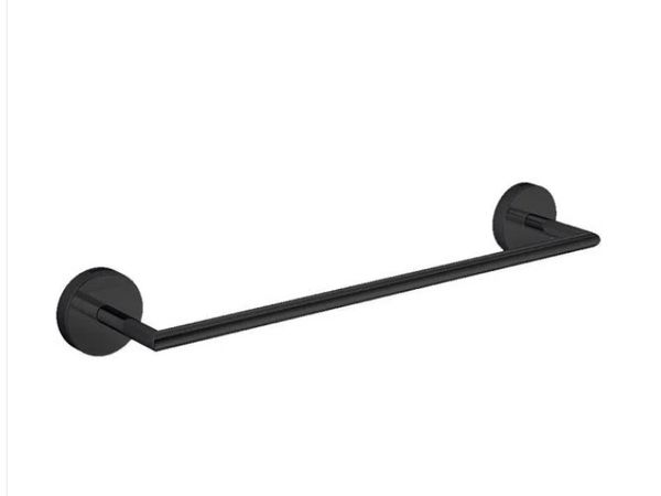 Porta Toalha Barra 30Cm Acessórios Disco Black Noir Deca