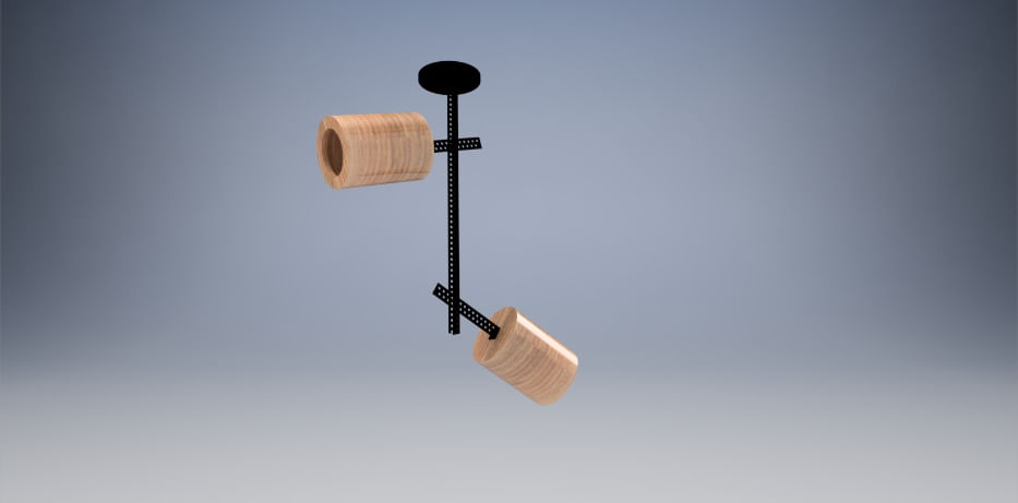 Murilo Weitz cria linha de luminárias para a Telhanorte 12 Luminaria Plafon Murilo 500MM P 2X BULBO LED E27 Preto Weitz Dramalux 1783068