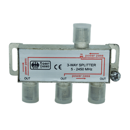 Divisor De Alta Frequência 5-2450mhz 3 Saídas Pacote Com 5 Unidades Cromo Foxlux