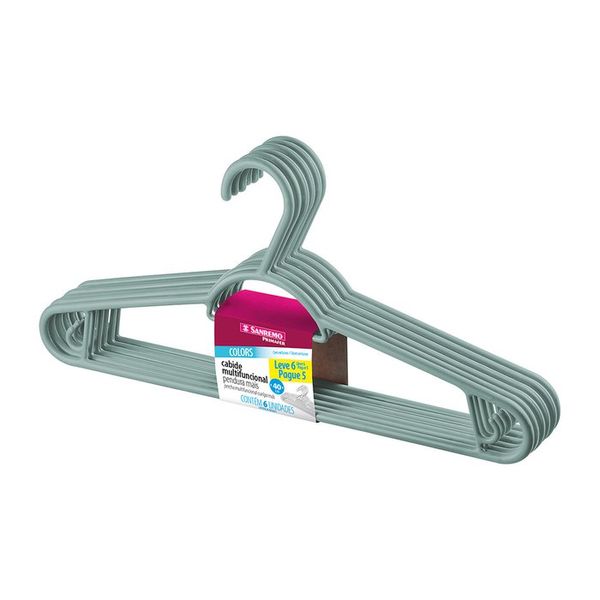 Cabide multifuncional Pendura Mais L6P5 azul Primafer