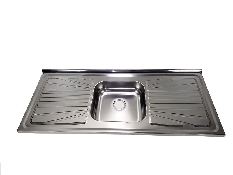 Saiba como escolher a melhor pia para sua cozinha 11 Pia p Cozinha em Inox c Cuba Simples 120x52cm Fabrinox 1769600