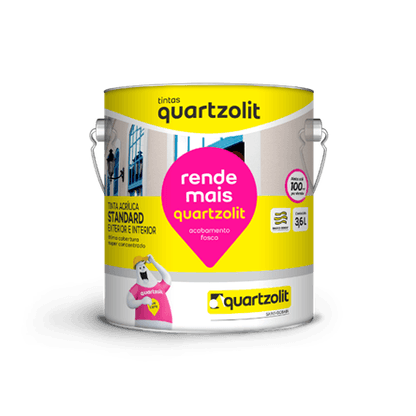 Tinta Acrílica Rende Mais Standard 3,6L Branco Gelo Quartzolit