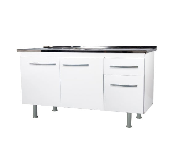 5 dicas para ter ainda mais espaço com os móveis de cozinha planejados 17 Gabinete Parma p Pia 120cm Branco Bonatto 1798480