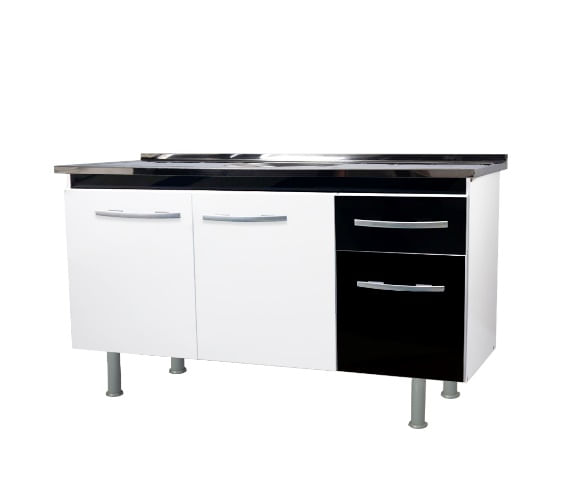Saiba onde comprar móveis planejados para a sua casa 14 Gabinete Parma p Pia 120cm Preto Bonatto 1798499