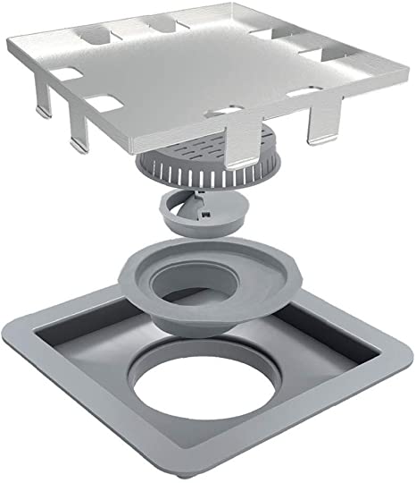 Ralo oculto: como esse item melhora o design do seu banheiro 9 Ralo Elleve Square 15x15cm Oculto Linear 1311123