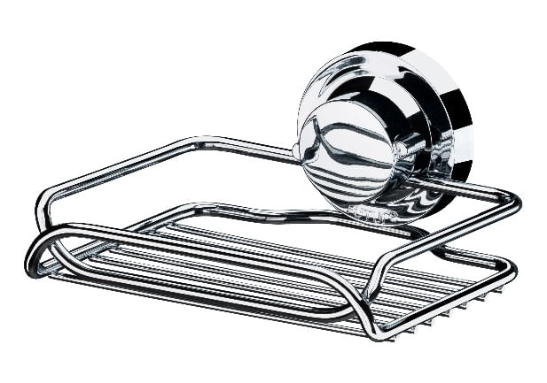 Veja 8 ideias simples para organizar banheiro pequeno 18 Saboneteira com Ventosa Cinza Future 1534548