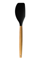 Espátula Reta de Silicone Preto Oikos