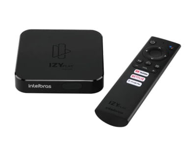Descubra a distância ideal entre a TV e o sofá 12 Conversor Digital Smart Box Android TV Izy Play Preto Intelbras 1763261