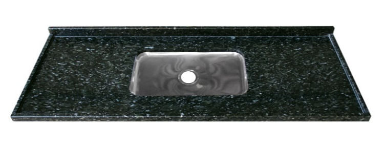 Saiba como escolher a melhor pia para sua cozinha 15 Pia de Granito Reto Simples 12m Verde Ubatuba Kasa Granito 1738968