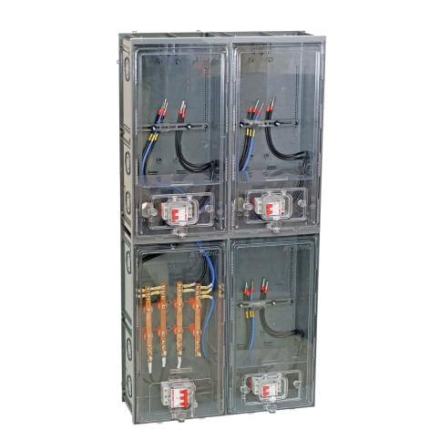 Caixas de passagem: Conheça os tipos e como devem ser usados 15 Caixa montada para 03 medidores para muro lateral 3091 mb3 disjuntor acesso frontal Strahl 1550322
