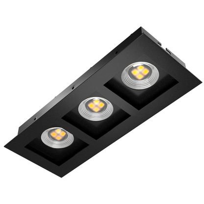 Spot de embutir par16 3 luzes gu10 ptm-ptm ORLUCE