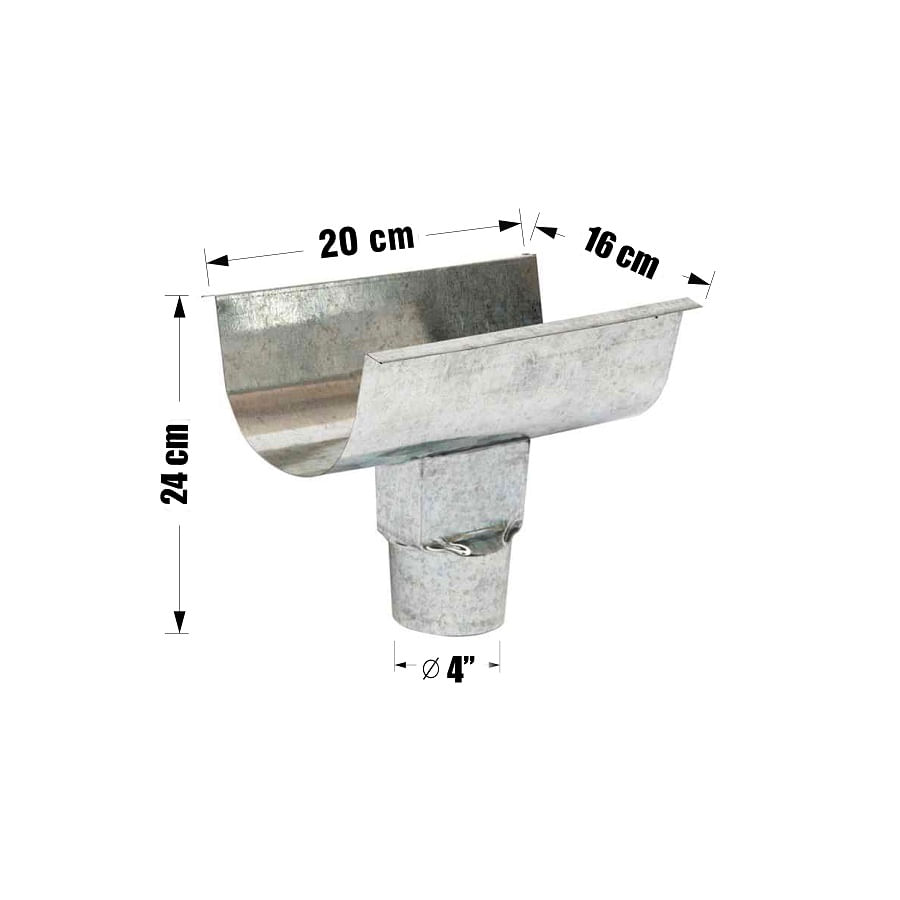 Guia de obra: o que é e como fazer telhado com platibanda 3 Emenda com Bocal Platibanda Galvanizado Corte 33 Calhaforte 985449