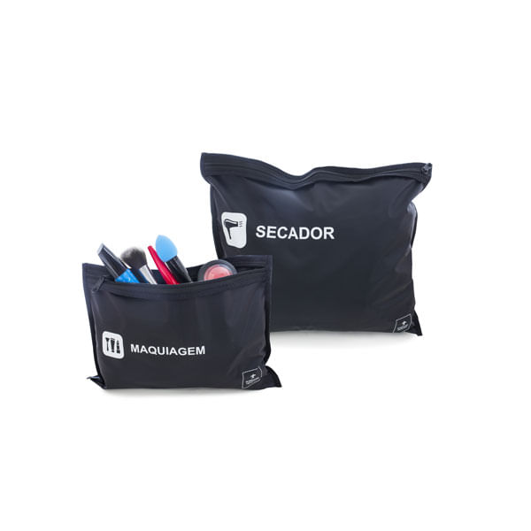 Surpresa: confira 7 dicas de presentes para amigo secreto 17 Kit viagem para secador e maquiagem com 2 pecas Preto Secalux 1737910