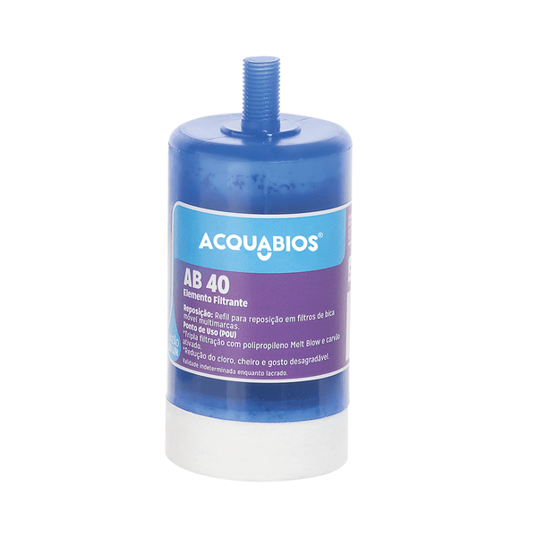 Refil Para Filtro Rosca Curta Reposição Viqua AB40 Acquabios