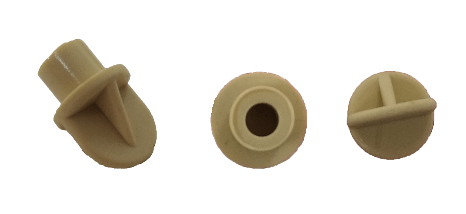 SUPORTE PRATELEIRA MEIA CANA MARFIM CT10PC