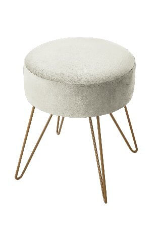 Ideias de como usar o puff quadrado na decoração da sua casa 12 Pufe em Veludo c Base em Metal Cinza Coisas Coisinhas 2324504