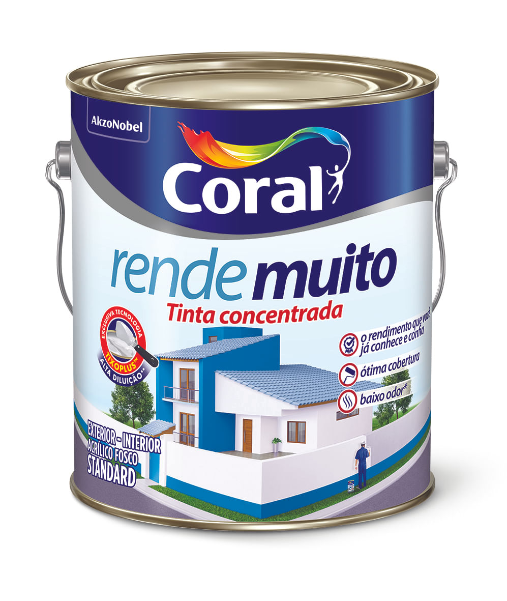 Tinta: confira um guia completo sobre esse importante item da decoração de ambientes 5 Tinta Coral Rende Muito Acrilica Fosca Branco 36 Litros 1600