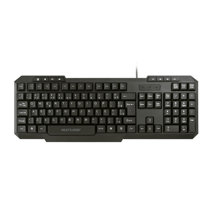 Teclado Multimídia USB Preto Multilaser