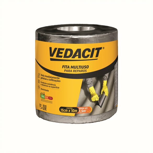 Guia completo de como aplicar manta asfáltica no telhado 4 Fita Multiuso 10cm x 10m Vedacit 1808192