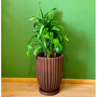 Base redonda para vaso 3x20cm granito pedra Gardem