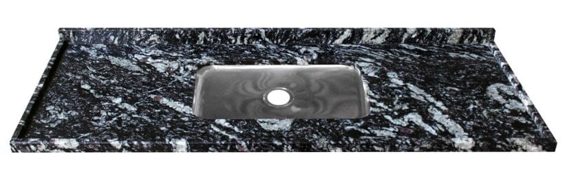 Saiba como escolher a melhor pia para sua cozinha 9 Pia de cozinha de granito Reto simples 150cm preto indiano Kasa Granito 2330555