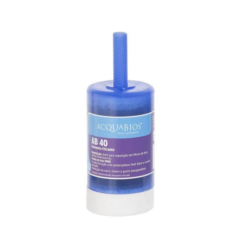 Refil Para Filtro Rosca Longa New Universal AB 40 Acquabios