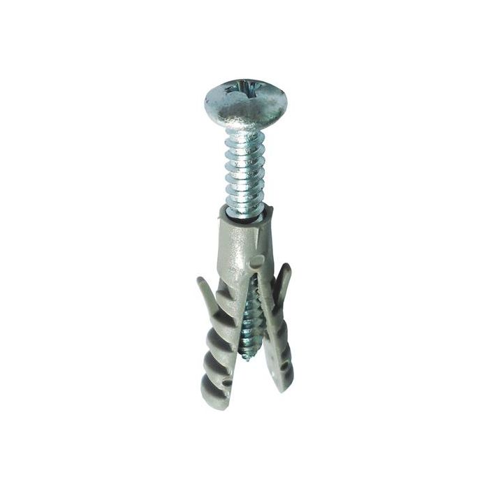 Parafuso Cabeça Panela Phillips Bicromatizado Para Aglomerado 4.0 X 50mm Com Bucha para Forro de Gesso e Drywall 10mm Fixtil