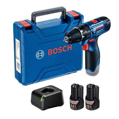 Parafusadeira Furadeira Bosch GSB 120-LI 12V 2 baterias e maleta