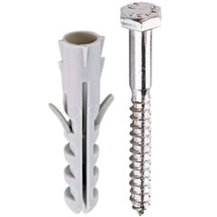 Bucha 8mm Nylon C/ Parafuso de Aço Sextavado 3/16X50mm CT03PC Bricopack