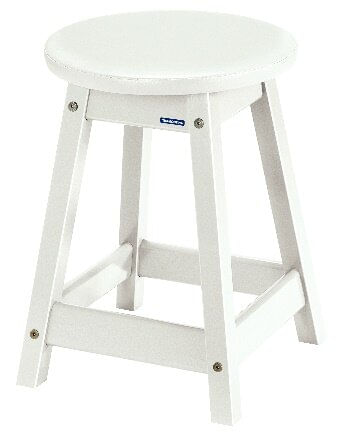 A importância de uma mobília prática, segura e de bom gosto 7 Banqueta baixa com assento forrado em courvin de madeira branco Naturalle Tramontina 2347857