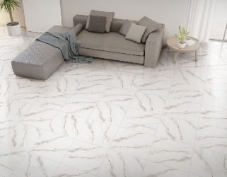 Piso Branco Brilhante Tipo A 57x57cm Bold 3,30 m² Rochaforte