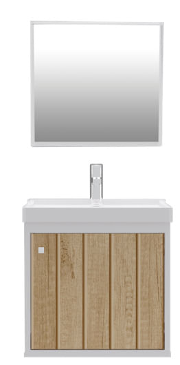 Como escolher cuba para banheiro em 4 passos simples 3 Conjunto para banheiro com lavatorio e espelheira canis 41x32cm branco berlin ripado Cerocha 2359693