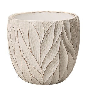 Cachepot Em Cimento Off White 11,5x14x14cm Mart