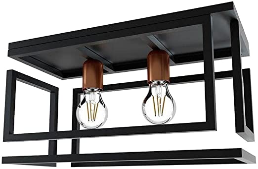 Entenda melhor sobre iluminação direta, indireta e linear 10 Plafon Box 2Xe27 Preto Bronze 2307235