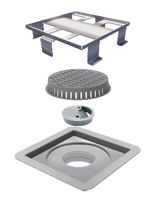 Acerte na escolha do ralo para banheiro 10 Elleve ralo linear Square tampa oculta 10x10 cm 2368838