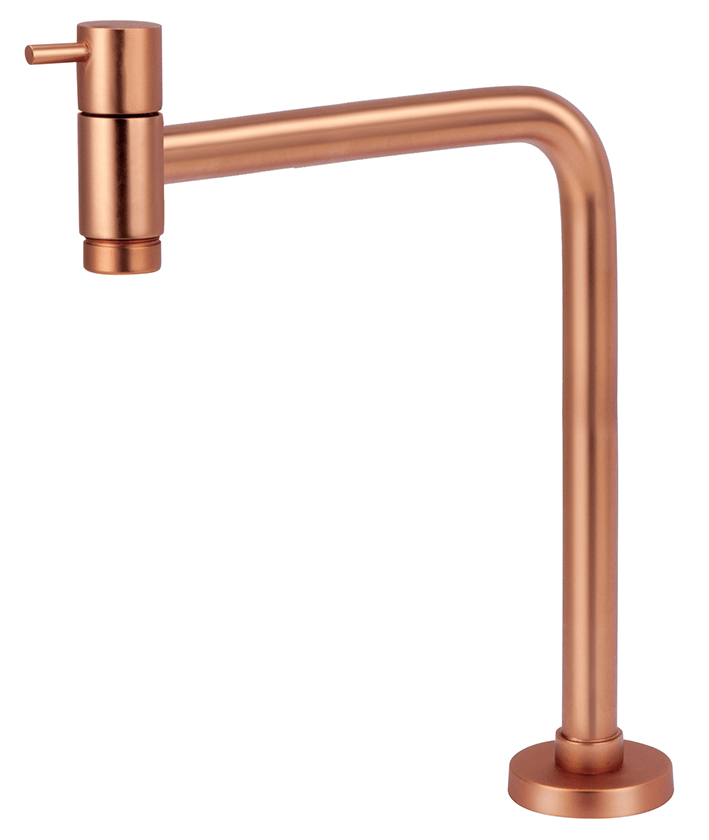 Conheça 6 diferentes tipos de torneira para banheiro 12 Torneira lavat mesa cisne jr up real rose gold fosc 20cm 1196 Forusi 2371170