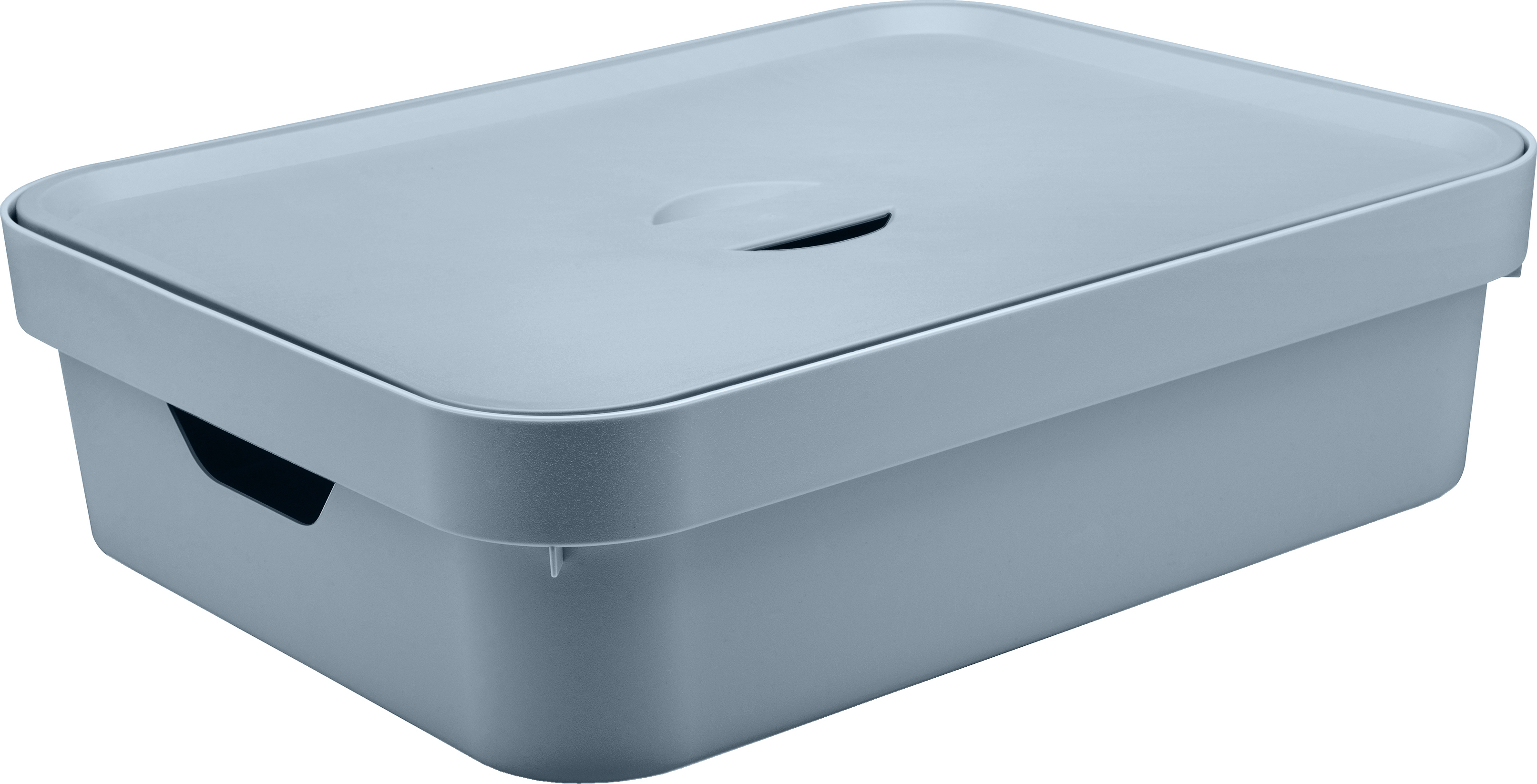 Saiba como usar caixas organizadoras de plástico em cada cômodo 11 Caixa organizadora cube G baixa com tampa azul glacial Ou 1741195