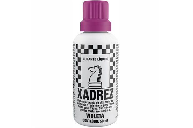Passo a passo para saber como usar corante para tinta de parede 5 Corante liquido xadrez violeta Sherwin Willians 853500