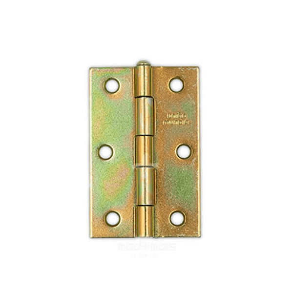 Dobradiça Bicromatizada 1" x 3/4" com Parafuso Madeira 2.5 x 12 Cabeça Chata Phillips 2.5mm x 12mm Fixtil