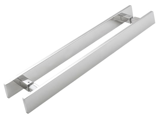 Puxador Duplo Pop Line Planus 10x30x750x600mm Aço Inox 201 Polido Geris
