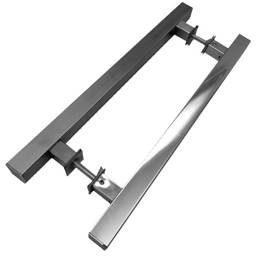Puxador Duplo Quadratto Eco 400x300mm Inox 304 Polido Geris