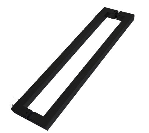 Puxador Duplo Goal 30x30x800mm Aço Inox 201 Preto Geris